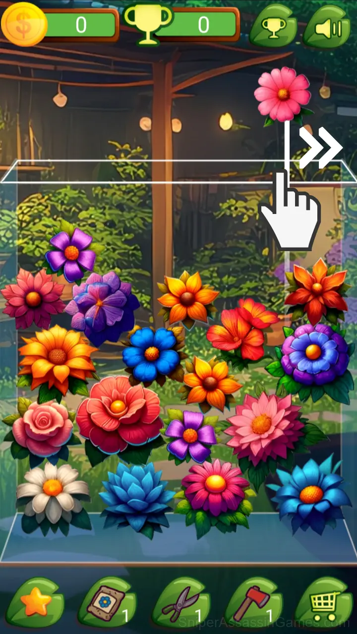 Flowers Merge 2048! Collect all gameplay screenshot 2