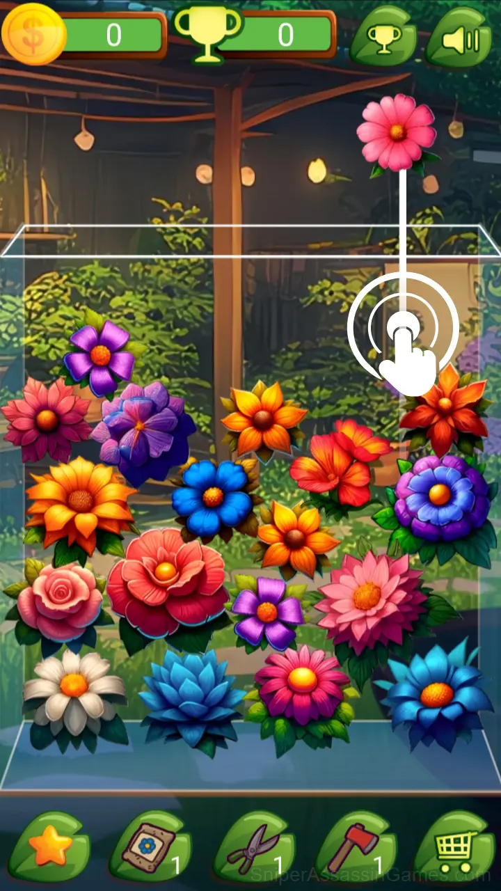 Flowers Merge 2048! Collect all gameplay screenshot 3