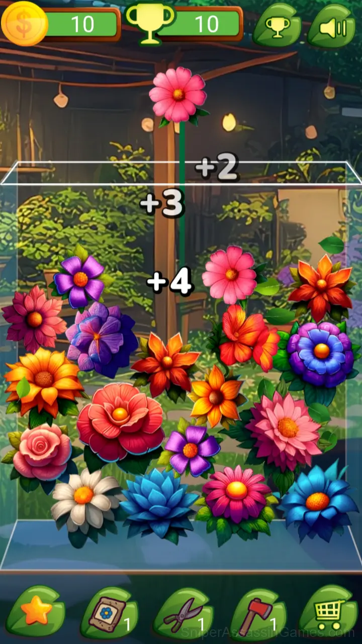 Flowers Merge 2048! Collect all gameplay screenshot 4