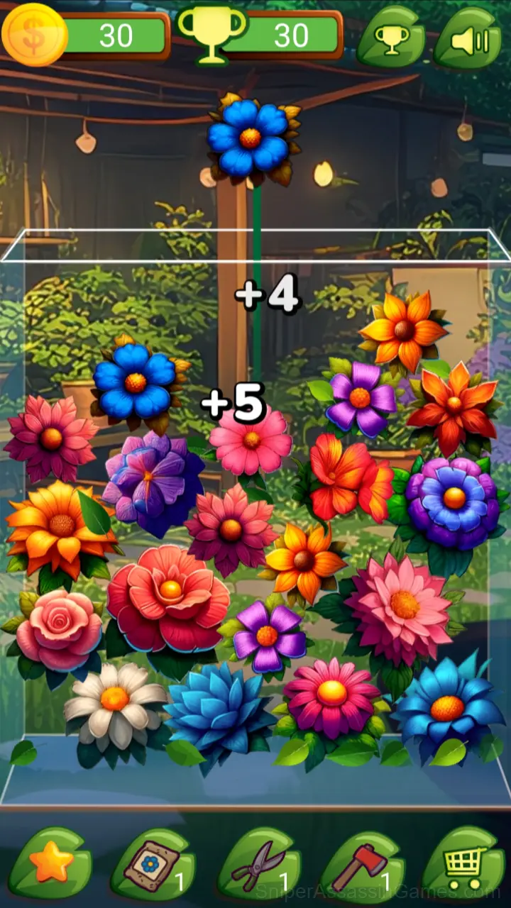 Flowers Merge 2048! Collect all gameplay screenshot 5