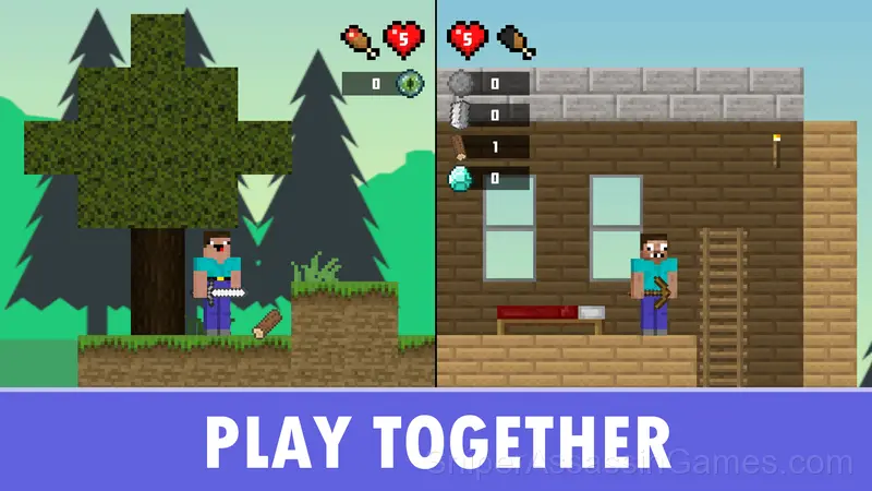 Noob and Pro: Survival Together gameplay screenshot 1