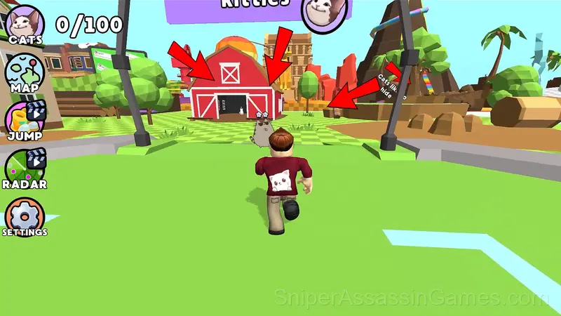 Obby: Find 100 cats gameplay screenshot 1