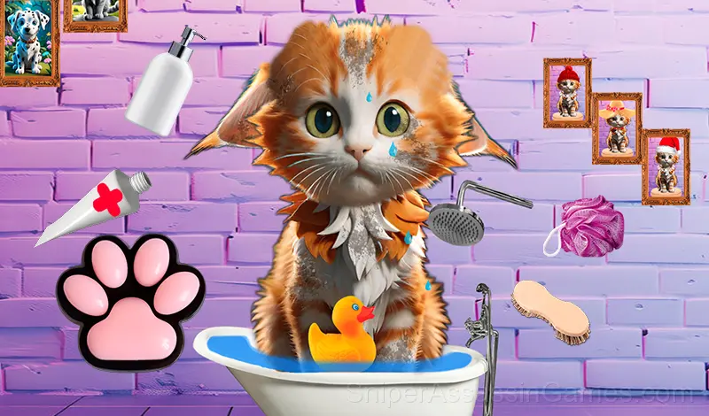 Play Help the kitten. Pets.