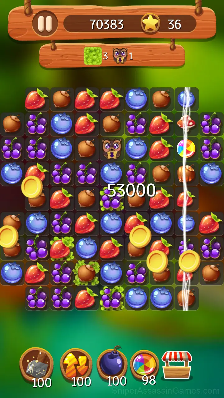 Mystery Forest Match 3 gameplay screenshot 2