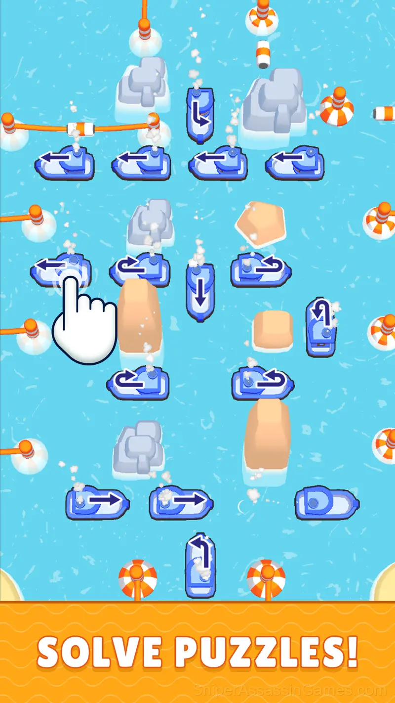 Traffic jam on the River! Untangle the Boats gameplay screenshot 1