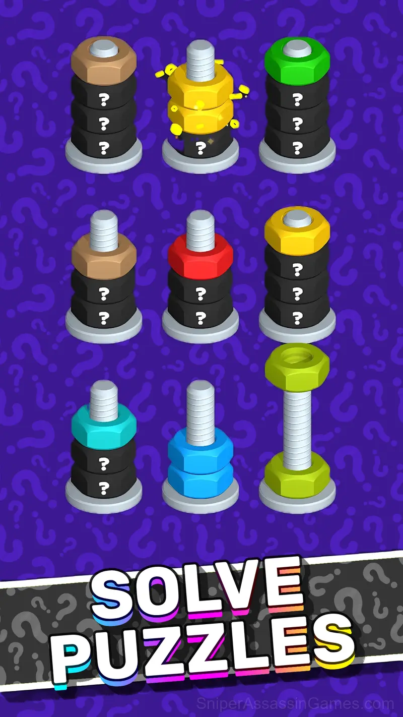 Sorting Nuts by Color gameplay screenshot 4
