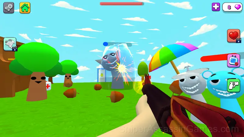 Sprunki Shooter 3D gameplay screenshot 2