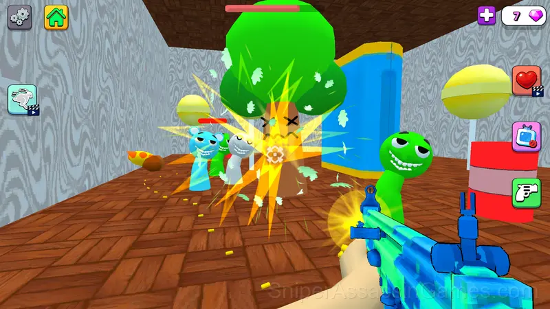 Sprunki Shooter 3D gameplay screenshot 3