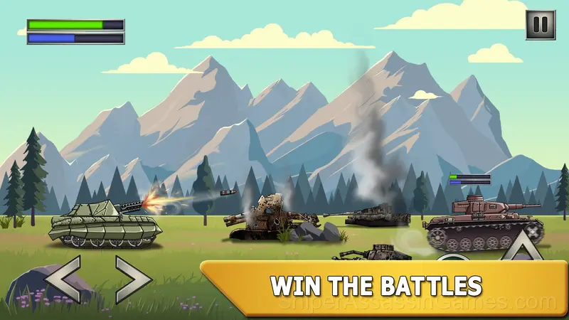 Tank Fury: Boss Battle 2D gameplay screenshot 1