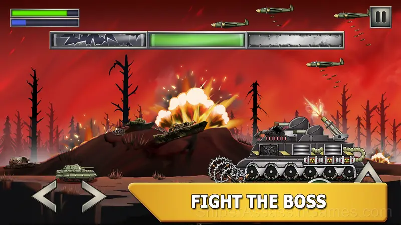 Tank Fury: Boss Battle 2D gameplay screenshot 3