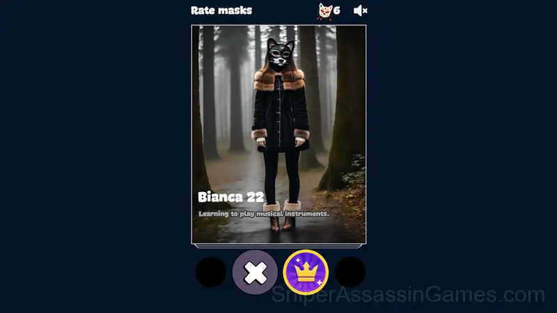 Girls in masks. Click and rate! gameplay screenshot 1
