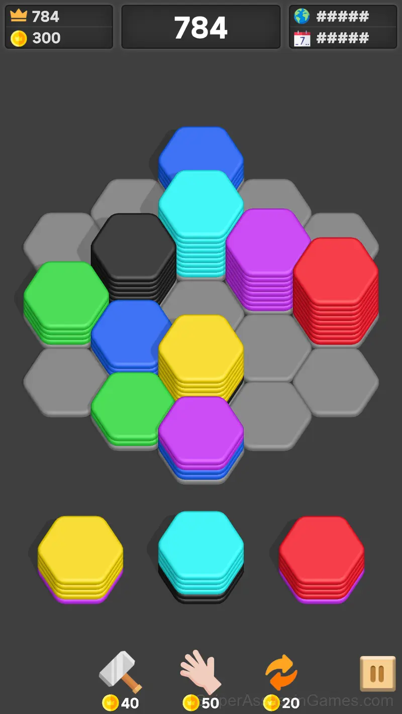 Hexa Sort Puzzle gameplay screenshot 2
