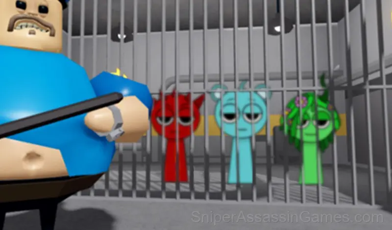 Play Robbie the Jailer: Find Sprunki