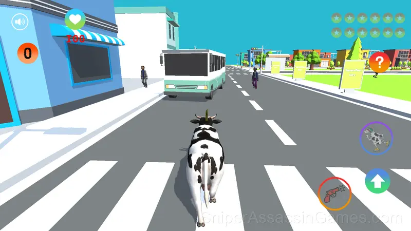 Cow run, police! gameplay screenshot 1
