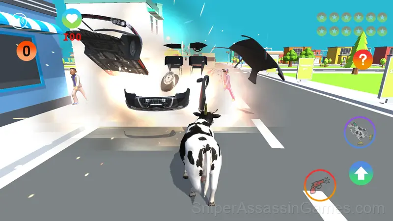 Cow run, police! gameplay screenshot 2