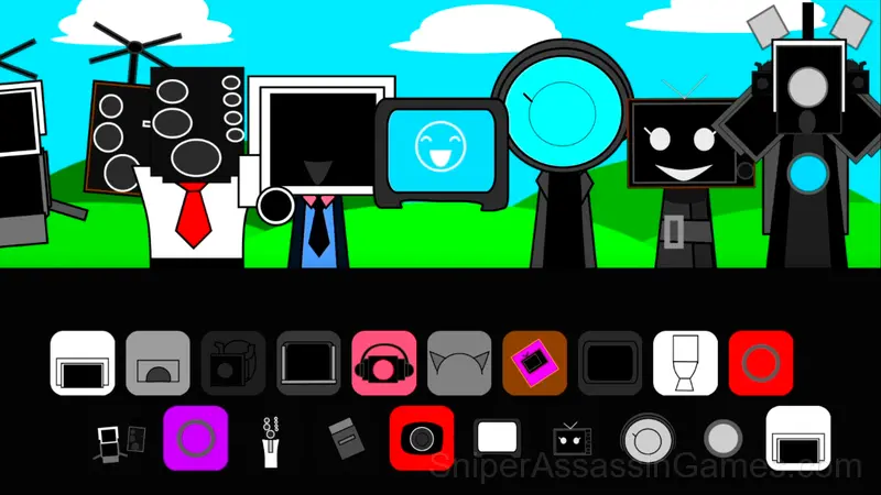 Sprunki Skibidi Toilet gameplay screenshot 2