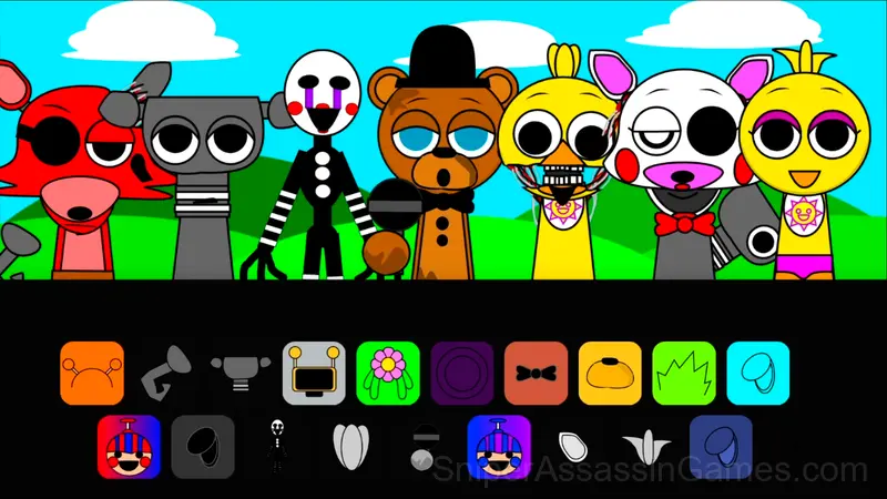 Sprunki FNAF: Five Nights at Freddy's gameplay screenshot 2