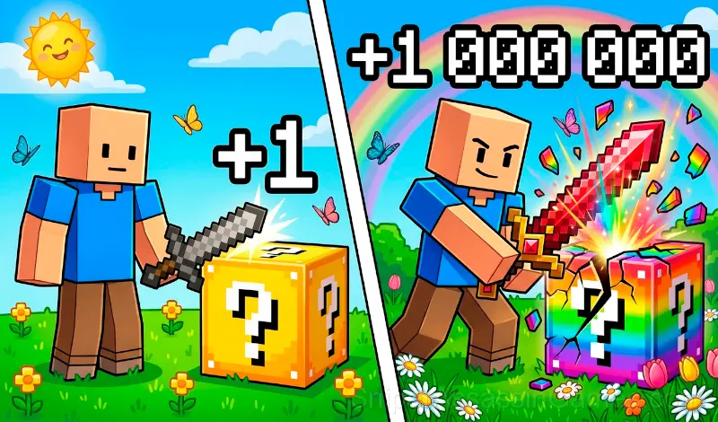 Play Robby: Lucky Blocks, Simulator!