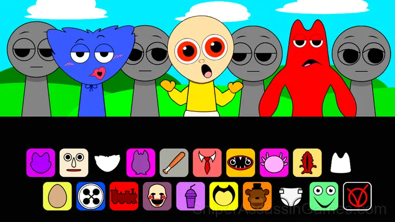 Sprunki Screamers gameplay screenshot 1