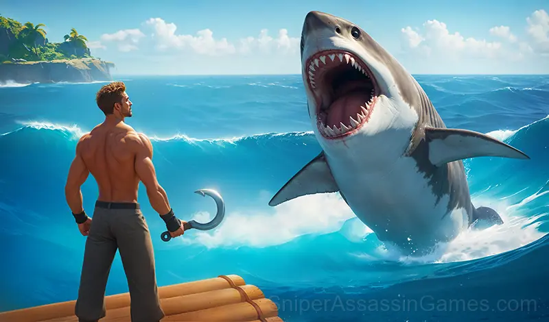 Play Survival Game on a Raft - Try to Survive
