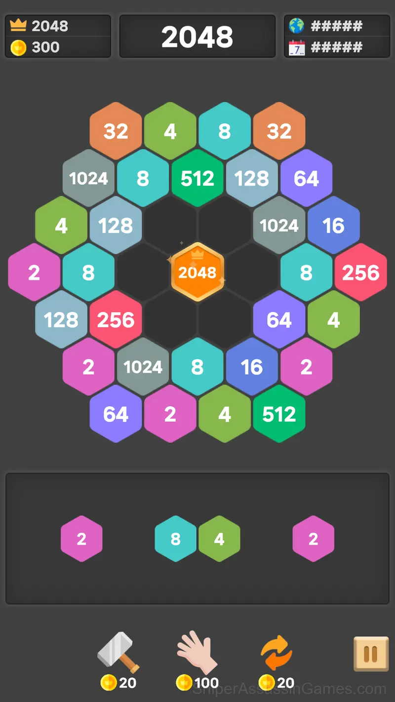 Hexa Block 2048 gameplay screenshot 2