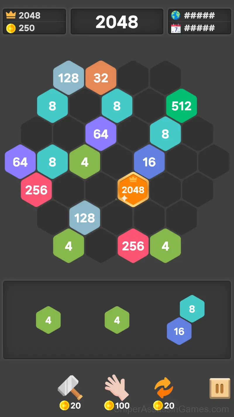 Hexa Block 2048 gameplay screenshot 3