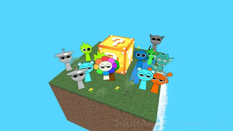 Sprunki in Mineblock: Cases gameplay screenshot 3