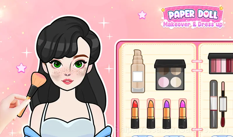 Play Paper Doll Makeover & Dress Up