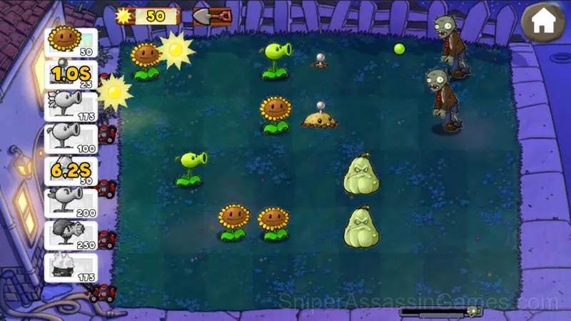 Plants vs Zombies: Night Protection gameplay screenshot 1