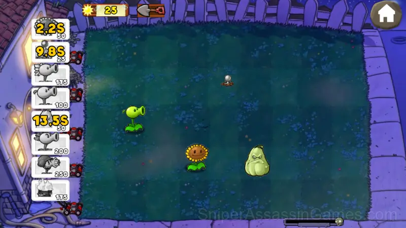 Plants vs Zombies: Night Protection gameplay screenshot 2