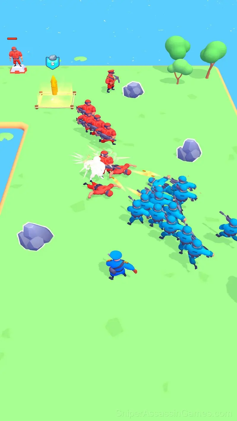 Blue vs Red: Craft and Battle gameplay screenshot 1