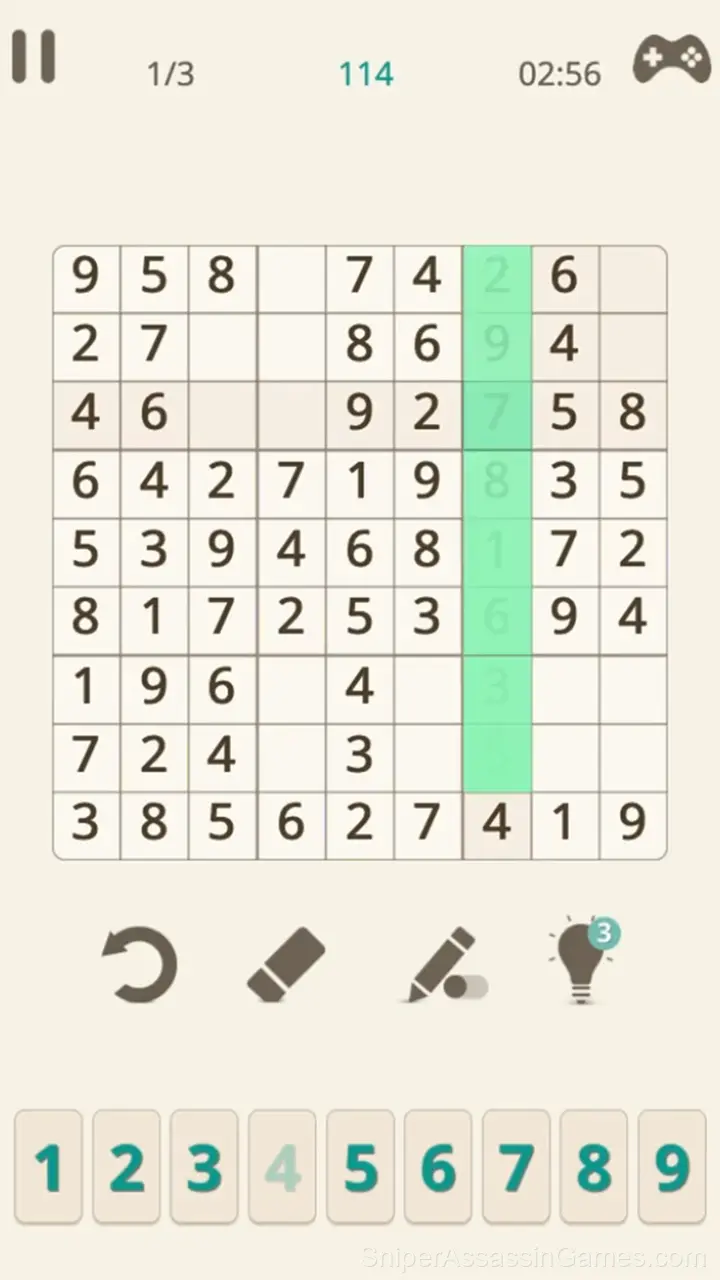 Sudoku 2.0 gameplay screenshot 3