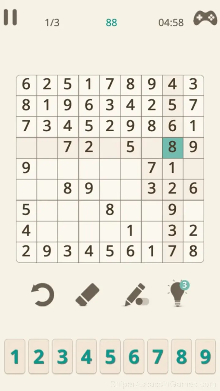 Sudoku 2.0 gameplay screenshot 4