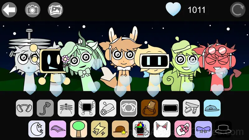Sprunki Night Time Mod gameplay screenshot 2