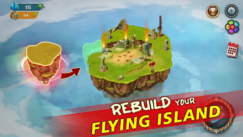 Diamant Sky Stories Match 3 gameplay screenshot 1