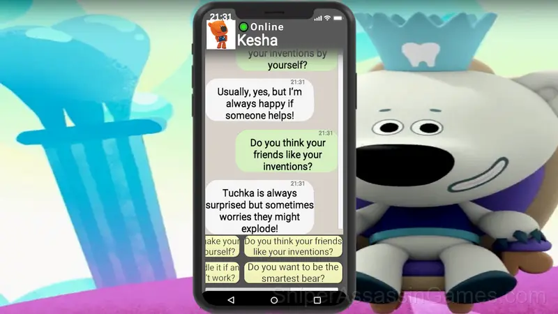 Check Tuchka's phone! From Be-Be-Bears. gameplay screenshot 2