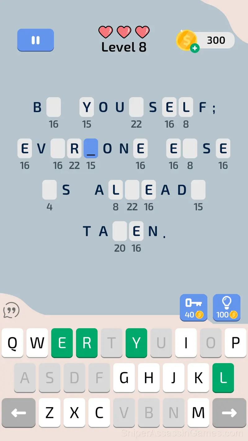 Cryptogram: Words and Codes gameplay screenshot 2