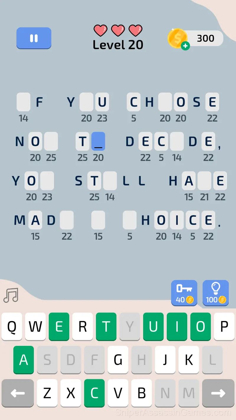 Cryptogram: Words and Codes gameplay screenshot 5