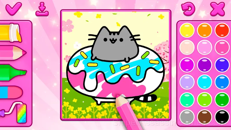 Cat Coloring Game gameplay screenshot 1