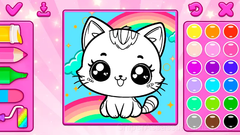 Cat Coloring Game gameplay screenshot 3