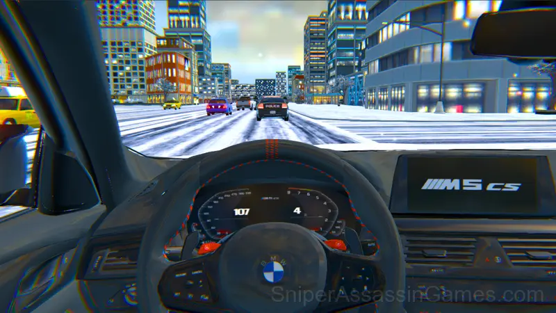 BMW M5 CS Winter Drift gameplay screenshot 1