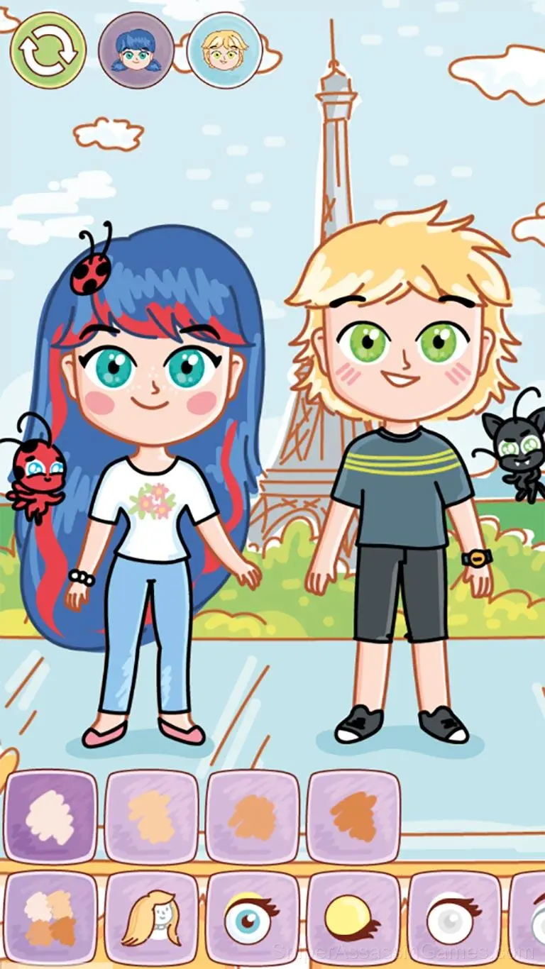Ladybug and Cat Noir Dress up gameplay screenshot 2