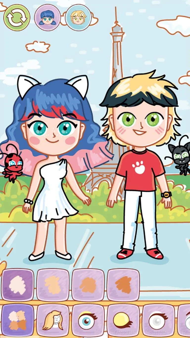 Ladybug and Cat Noir Dress up gameplay screenshot 3