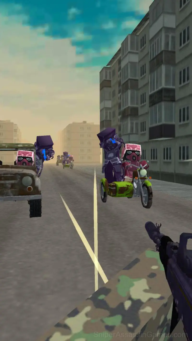 Obby: Shooter on Cars gameplay screenshot 1