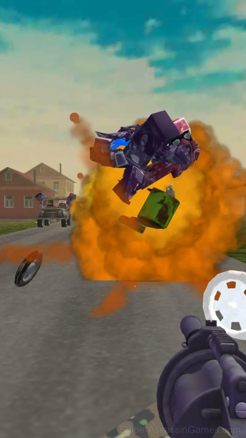 Obby: Shooter on Cars gameplay screenshot 2