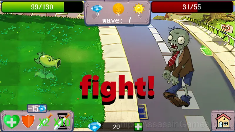 Destroy the zombies: PVZ! gameplay screenshot 1