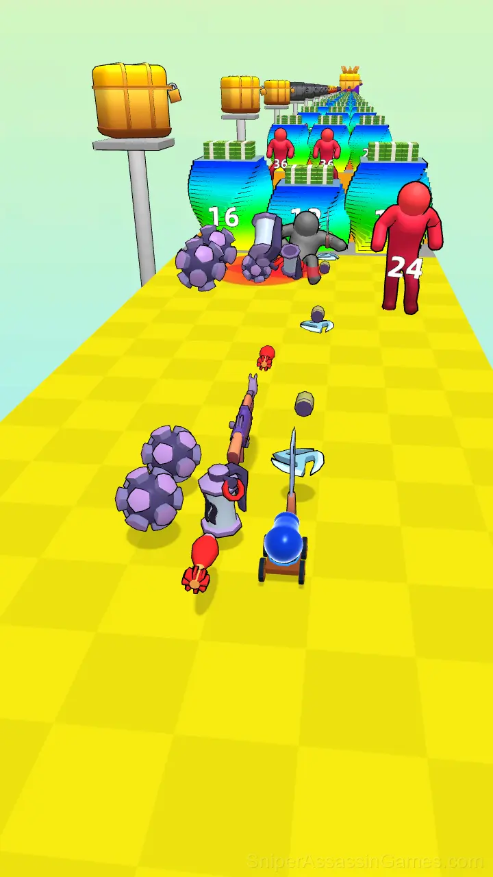 Gun Crafter Run: Merge & Shoot gameplay screenshot 1