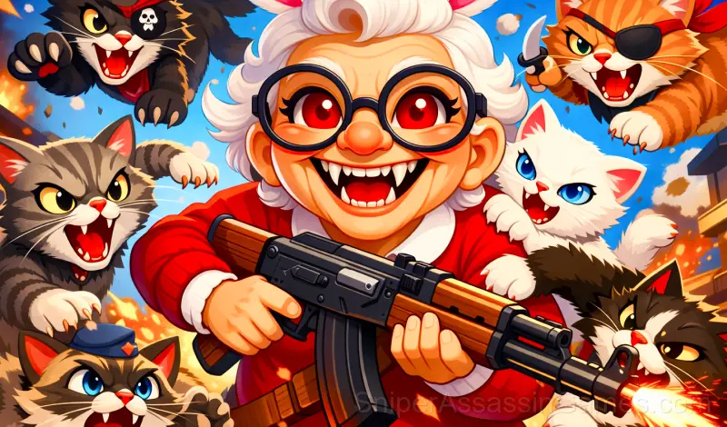 Play Cat vs Granny! Ragdoll sandbox