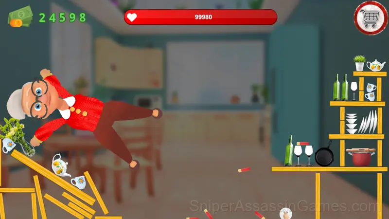 Cat vs Granny! Ragdoll sandbox gameplay screenshot 2