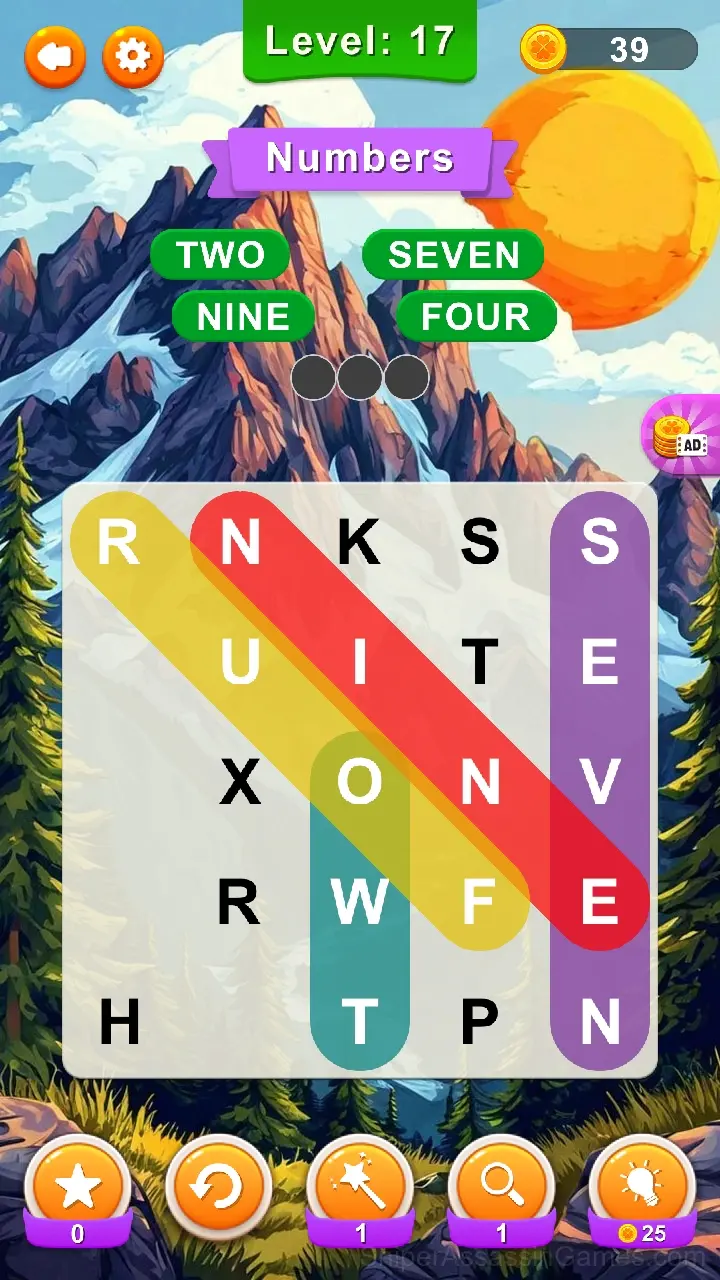Theme word search gameplay screenshot 4